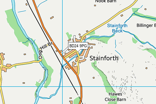BD24 9PG map - OS VectorMap District (Ordnance Survey) BD24 9PG map - OS VectorMap District (Ordnance Survey)