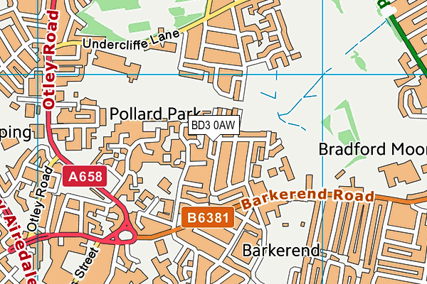 BD3 0AW map - OS VectorMap District (Ordnance Survey) BD3 0AW map - OS VectorMap District (Ordnance Survey)