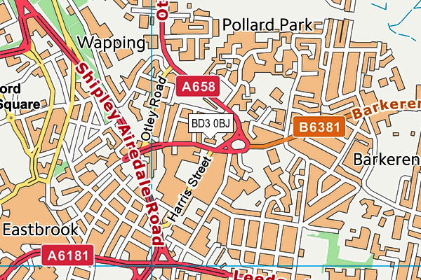 BD3 0BJ map - OS VectorMap District (Ordnance Survey) BD3 0BJ map - OS VectorMap District (Ordnance Survey)