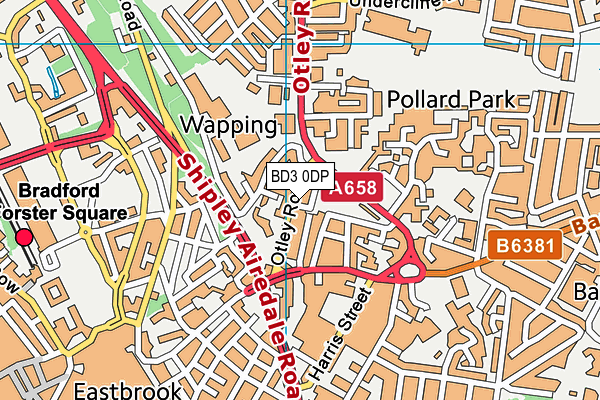 BD3 0DP map - OS VectorMap District (Ordnance Survey) BD3 0DP map - OS VectorMap District (Ordnance Survey)