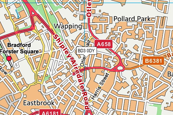 BD3 0DY map - OS VectorMap District (Ordnance Survey) BD3 0DY map - OS VectorMap District (Ordnance Survey)