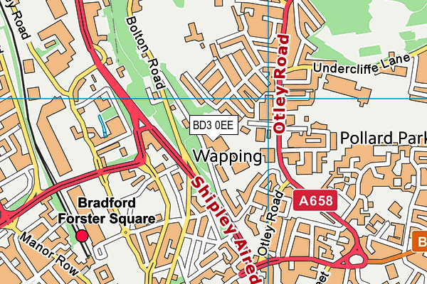 BD3 0EE map - OS VectorMap District (Ordnance Survey) BD3 0EE map - OS VectorMap District (Ordnance Survey)