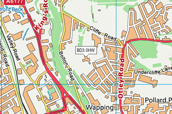 BD3 0HW map - OS VectorMap District (Ordnance Survey) BD3 0HW map - OS VectorMap District (Ordnance Survey)