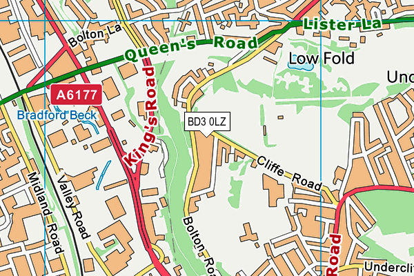 BD3 0LZ map - OS VectorMap District (Ordnance Survey) BD3 0LZ map - OS VectorMap District (Ordnance Survey)