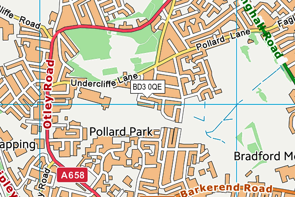 BD3 0QE map - OS VectorMap District (Ordnance Survey) BD3 0QE map - OS VectorMap District (Ordnance Survey)