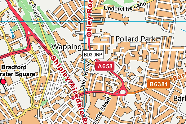 BD3 0RP map - OS VectorMap District (Ordnance Survey) BD3 0RP map - OS VectorMap District (Ordnance Survey)