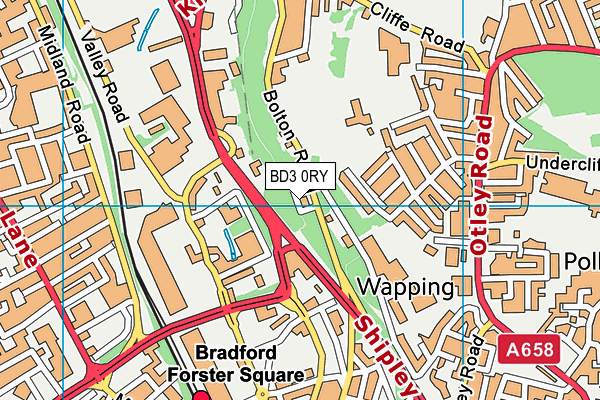 BD3 0RY map - OS VectorMap District (Ordnance Survey) BD3 0RY map - OS VectorMap District (Ordnance Survey)