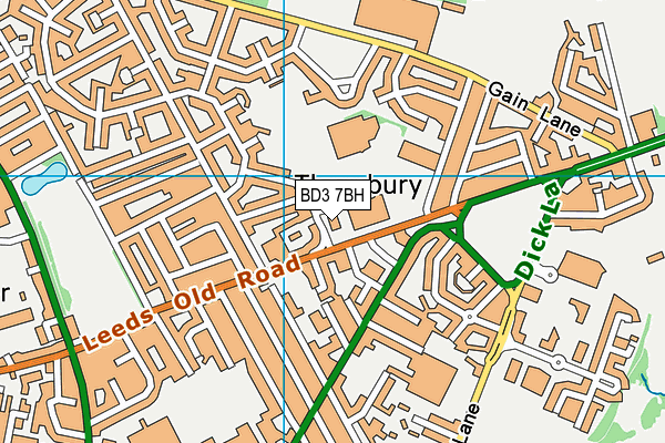 BD3 7BH map - OS VectorMap District (Ordnance Survey) BD3 7BH map - OS VectorMap District (Ordnance Survey)