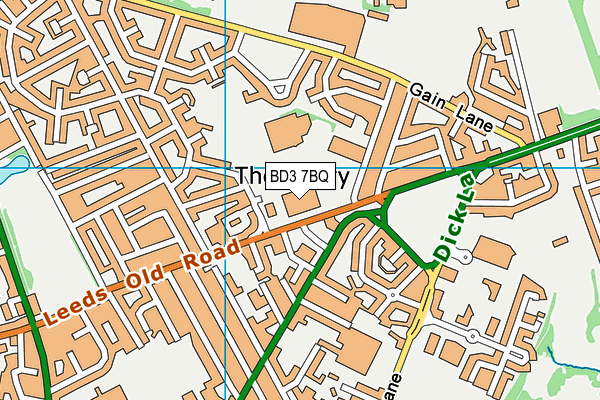BD3 7BQ map - OS VectorMap District (Ordnance Survey) BD3 7BQ map - OS VectorMap District (Ordnance Survey)