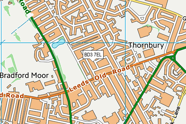 BD3 7EL map - OS VectorMap District (Ordnance Survey) BD3 7EL map - OS VectorMap District (Ordnance Survey)