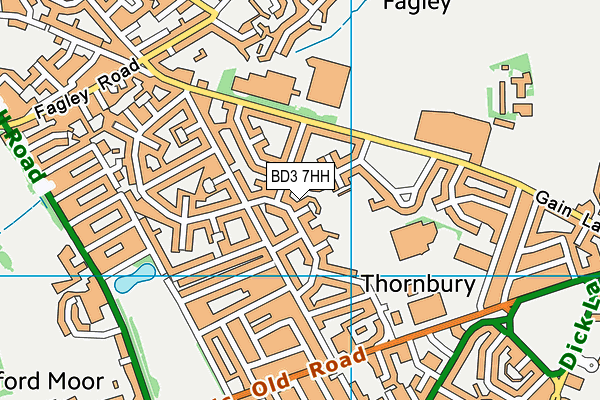 BD3 7HH map - OS VectorMap District (Ordnance Survey) BD3 7HH map - OS VectorMap District (Ordnance Survey)