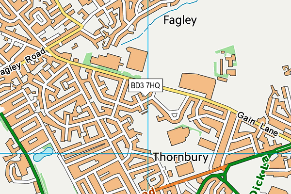 BD3 7HQ map - OS VectorMap District (Ordnance Survey) BD3 7HQ map - OS VectorMap District (Ordnance Survey)