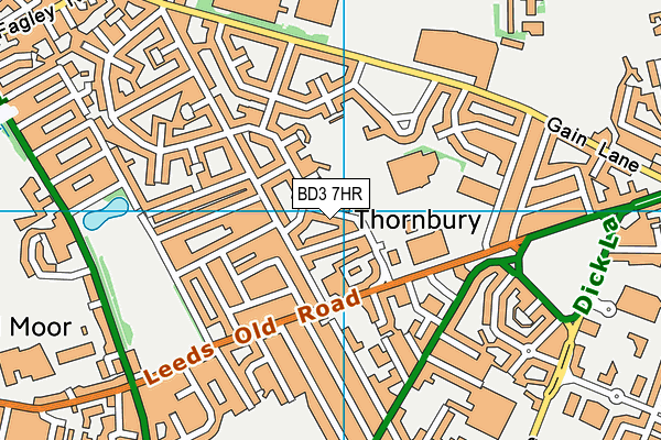 BD3 7HR map - OS VectorMap District (Ordnance Survey) BD3 7HR map - OS VectorMap District (Ordnance Survey)
