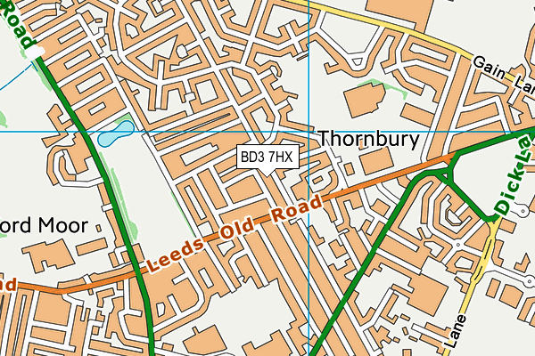 BD3 7HX map - OS VectorMap District (Ordnance Survey) BD3 7HX map - OS VectorMap District (Ordnance Survey)