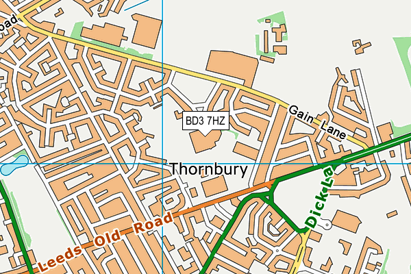 BD3 7HZ map - OS VectorMap District (Ordnance Survey) BD3 7HZ map - OS VectorMap District (Ordnance Survey)