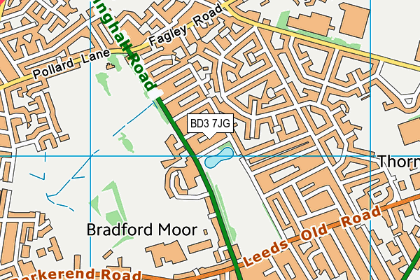 BD3 7JG map - OS VectorMap District (Ordnance Survey) BD3 7JG map - OS VectorMap District (Ordnance Survey)