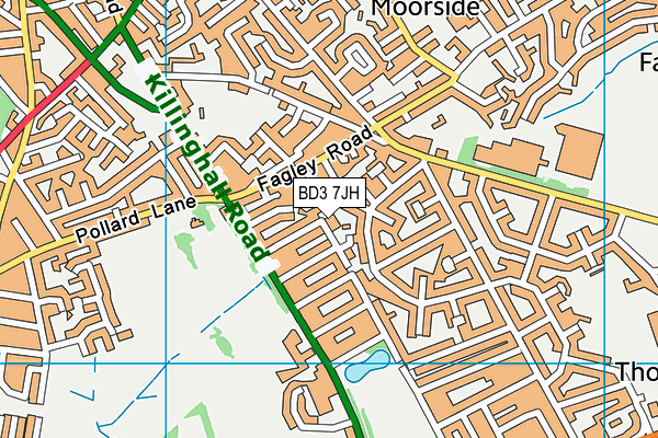 BD3 7JH map - OS VectorMap District (Ordnance Survey) BD3 7JH map - OS VectorMap District (Ordnance Survey)