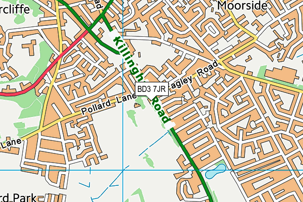 BD3 7JR map - OS VectorMap District (Ordnance Survey) BD3 7JR map - OS VectorMap District (Ordnance Survey)