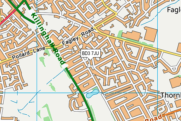 BD3 7JU map - OS VectorMap District (Ordnance Survey) BD3 7JU map - OS VectorMap District (Ordnance Survey)