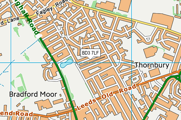 BD3 7LF map - OS VectorMap District (Ordnance Survey) BD3 7LF map - OS VectorMap District (Ordnance Survey)