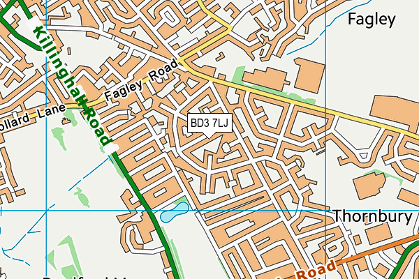 BD3 7LJ map - OS VectorMap District (Ordnance Survey) BD3 7LJ map - OS VectorMap District (Ordnance Survey)