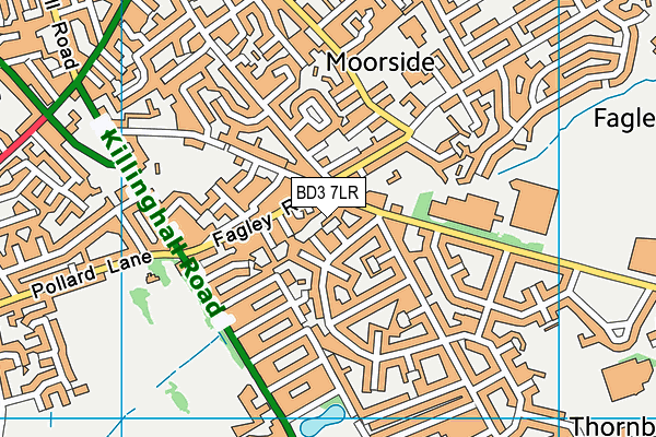 BD3 7LR map - OS VectorMap District (Ordnance Survey) BD3 7LR map - OS VectorMap District (Ordnance Survey)