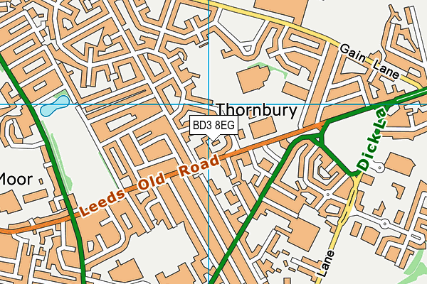 BD3 8EG map - OS VectorMap District (Ordnance Survey) BD3 8EG map - OS VectorMap District (Ordnance Survey)