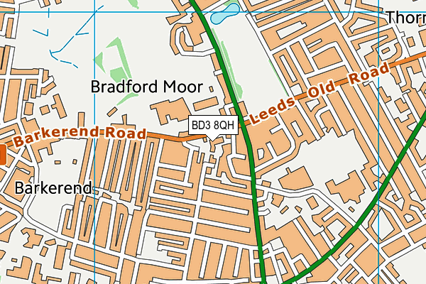 BD3 8QH map - OS VectorMap District (Ordnance Survey) BD3 8QH map - OS VectorMap District (Ordnance Survey)