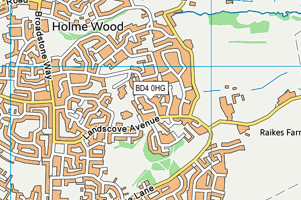 BD4 0HG map - OS VectorMap District (Ordnance Survey) BD4 0HG map - OS VectorMap District (Ordnance Survey)