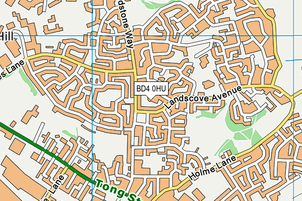 BD4 0HU map - OS VectorMap District (Ordnance Survey) BD4 0HU map - OS VectorMap District (Ordnance Survey)