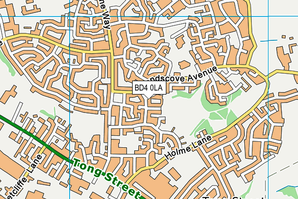 BD4 0LA map - OS VectorMap District (Ordnance Survey) BD4 0LA map - OS VectorMap District (Ordnance Survey)