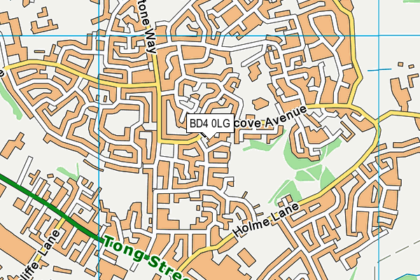 BD4 0LG map - OS VectorMap District (Ordnance Survey) BD4 0LG map - OS VectorMap District (Ordnance Survey)