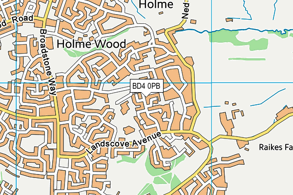 BD4 0PB map - OS VectorMap District (Ordnance Survey) BD4 0PB map - OS VectorMap District (Ordnance Survey)
