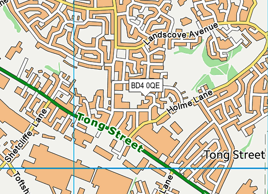 BD4 0QE map - OS VectorMap District (Ordnance Survey) BD4 0QE map - OS VectorMap District (Ordnance Survey)