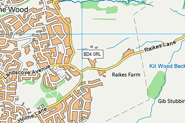 BD4 0RL map - OS VectorMap District (Ordnance Survey) BD4 0RL map - OS VectorMap District (Ordnance Survey)