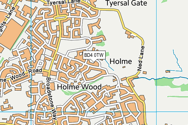 BD4 0TW map - OS VectorMap District (Ordnance Survey) BD4 0TW map - OS VectorMap District (Ordnance Survey)