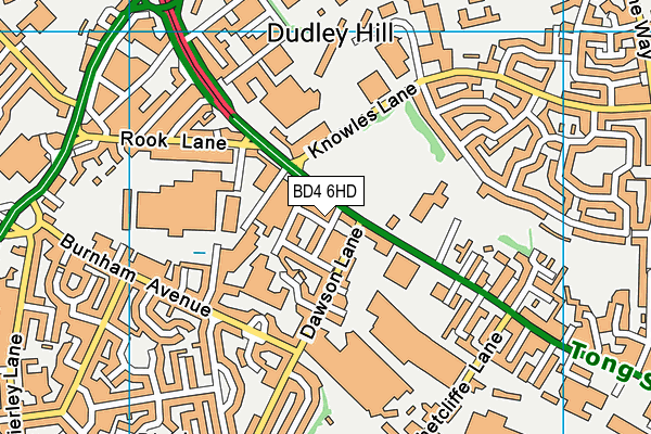 BD4 6HD map - OS VectorMap District (Ordnance Survey) BD4 6HD map - OS VectorMap District (Ordnance Survey)