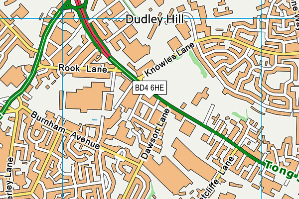 BD4 6HE map - OS VectorMap District (Ordnance Survey) BD4 6HE map - OS VectorMap District (Ordnance Survey)