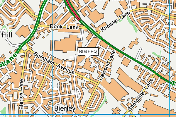 BD4 6HQ map - OS VectorMap District (Ordnance Survey) BD4 6HQ map - OS VectorMap District (Ordnance Survey)
