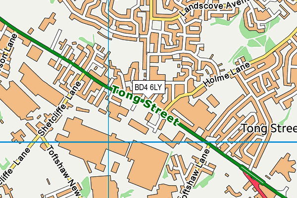 BD4 6LY map - OS VectorMap District (Ordnance Survey) BD4 6LY map - OS VectorMap District (Ordnance Survey)