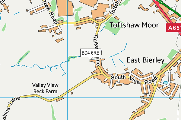 BD4 6RE map - OS VectorMap District (Ordnance Survey) BD4 6RE map - OS VectorMap District (Ordnance Survey)