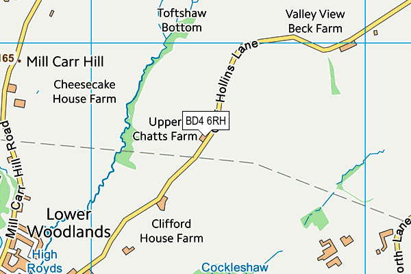BD4 6RH map - OS VectorMap District (Ordnance Survey) BD4 6RH map - OS VectorMap District (Ordnance Survey)