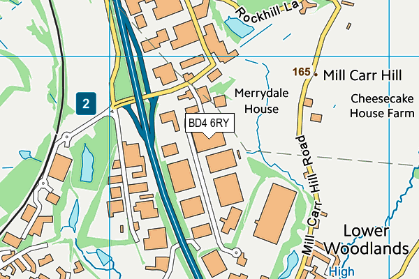 BD4 6RY map - OS VectorMap District (Ordnance Survey) BD4 6RY map - OS VectorMap District (Ordnance Survey)