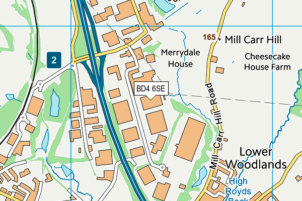 BD4 6SE map - OS VectorMap District (Ordnance Survey)