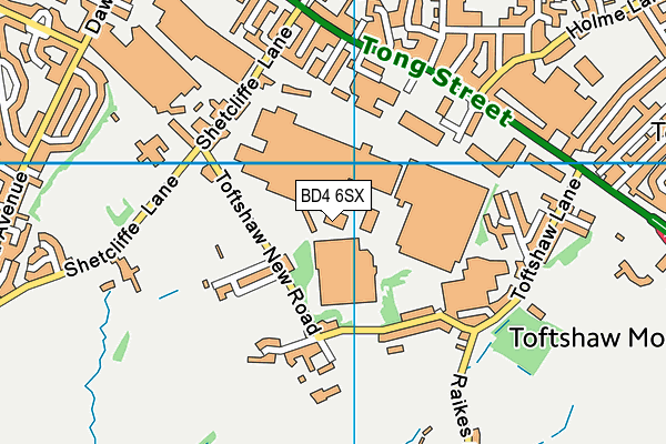 BD4 6SX map - OS VectorMap District (Ordnance Survey) BD4 6SX map - OS VectorMap District (Ordnance Survey)