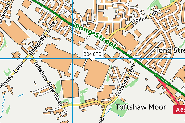 BD4 6TD map - OS VectorMap District (Ordnance Survey) BD4 6TD map - OS VectorMap District (Ordnance Survey)