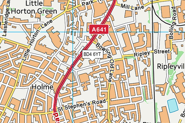 BD4 6YT map - OS VectorMap District (Ordnance Survey) BD4 6YT map - OS VectorMap District (Ordnance Survey)