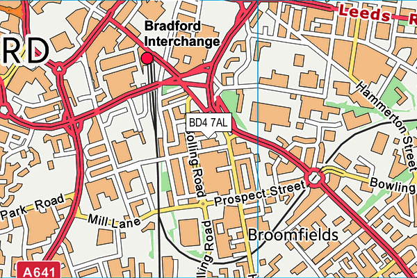 BD4 7AL map - OS VectorMap District (Ordnance Survey) BD4 7AL map - OS VectorMap District (Ordnance Survey)