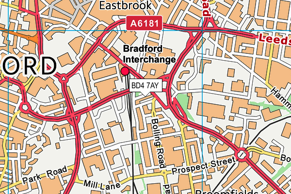 BD4 7AY map - OS VectorMap District (Ordnance Survey) BD4 7AY map - OS VectorMap District (Ordnance Survey)