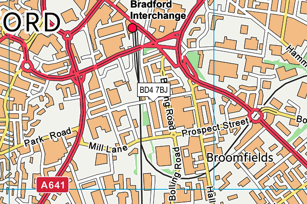 BD4 7BJ map - OS VectorMap District (Ordnance Survey) BD4 7BJ map - OS VectorMap District (Ordnance Survey)